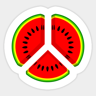 Watermelon Peace Sticker